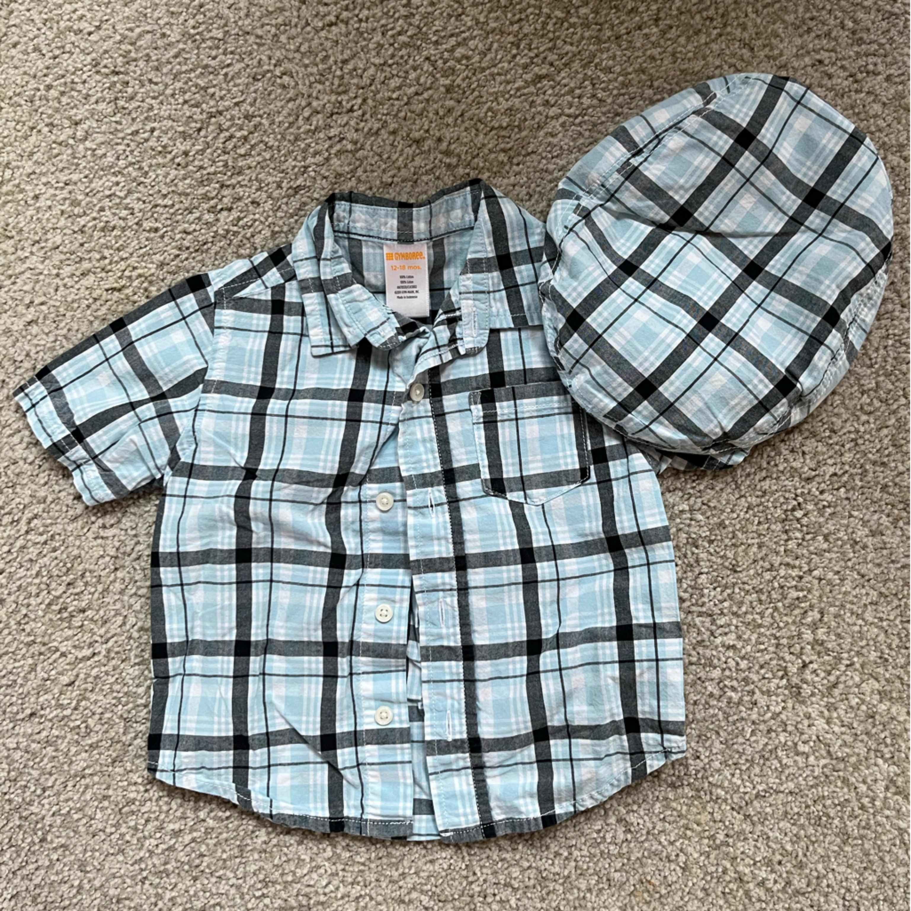 Gymboree Button Down & Hat